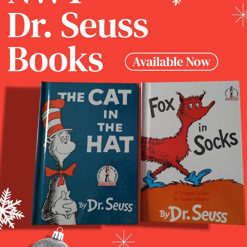 Dr. Seuss 'The Cat in the Hat' and 'Fox in Socks' Book Set - Blue and Red Covers